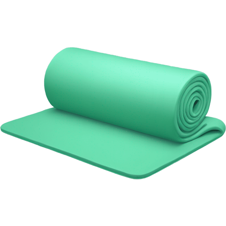 Gym mat for yoga mint green color emoji