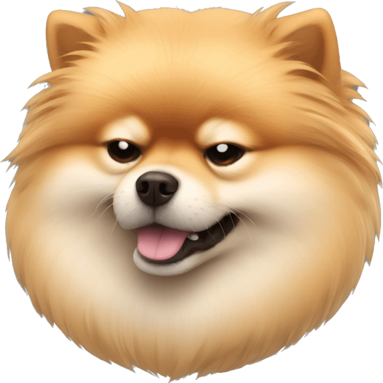 very angry pomeranian sleeping emoji