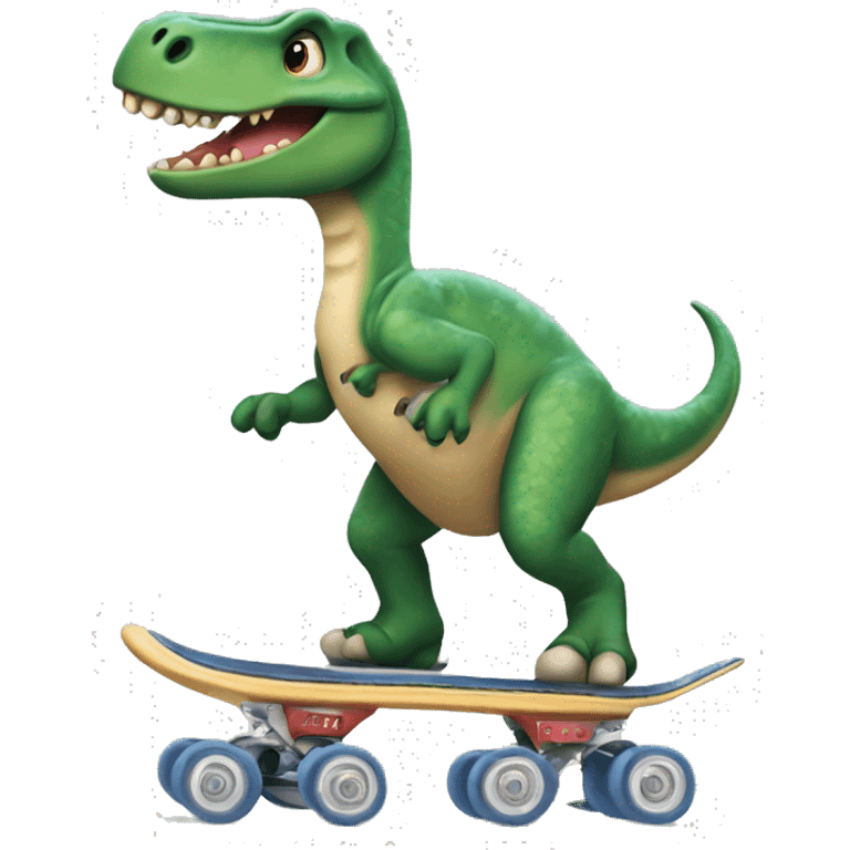 Dinosaurio patinando  emoji