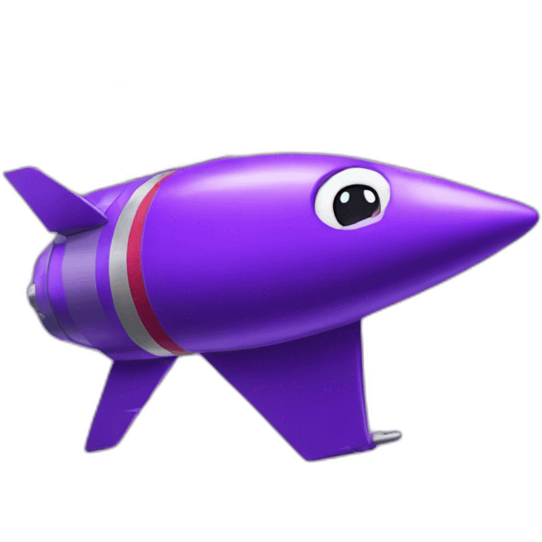 purple pepe flying rocket emoji