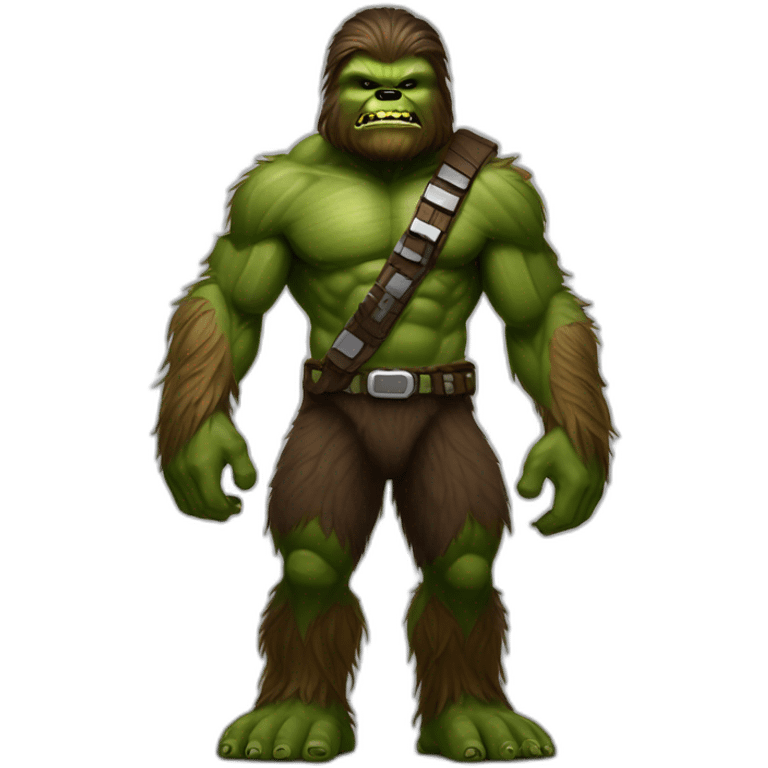 Chewbacca hulk hybrid full body emoji