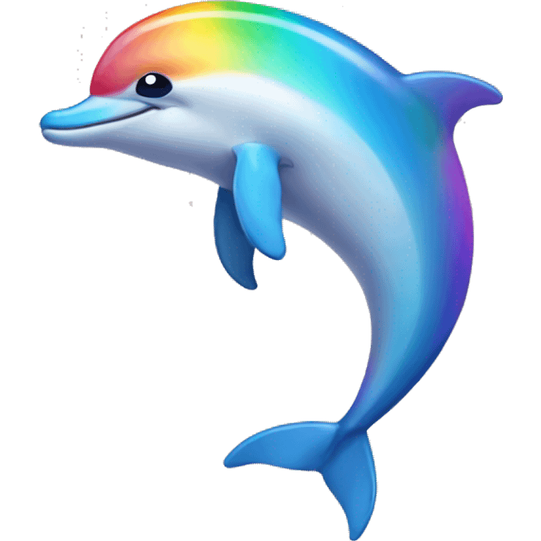 Rainbow Dolphin Full Body emoji