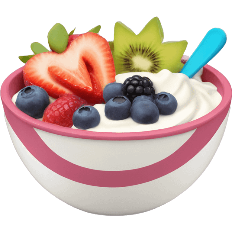 Yogurt bowl with fruit toppings  emoji