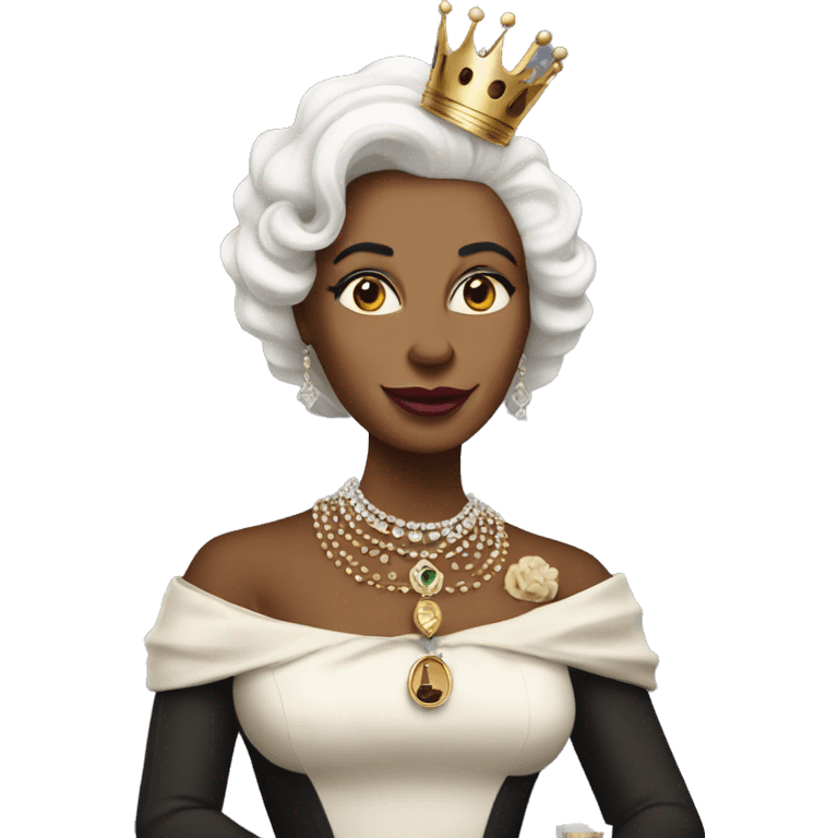 Queen with espresso martini emoji