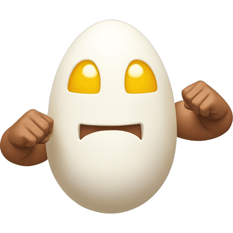 Egg white is a body builder emoji