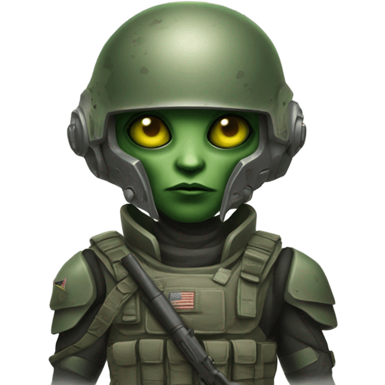 military alien green  emoji