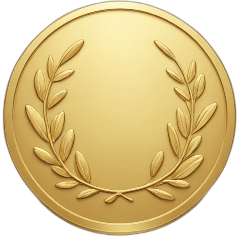 circle gold coin with laurel emoji