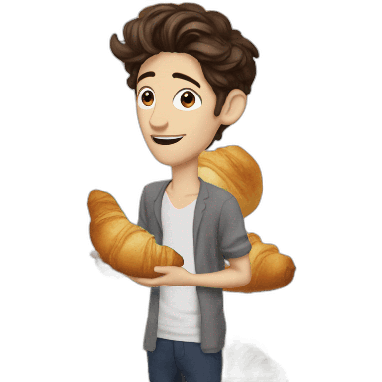 pierre niney eat croissant emoji