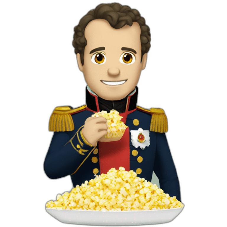 Napoleon eating popcorn emoji