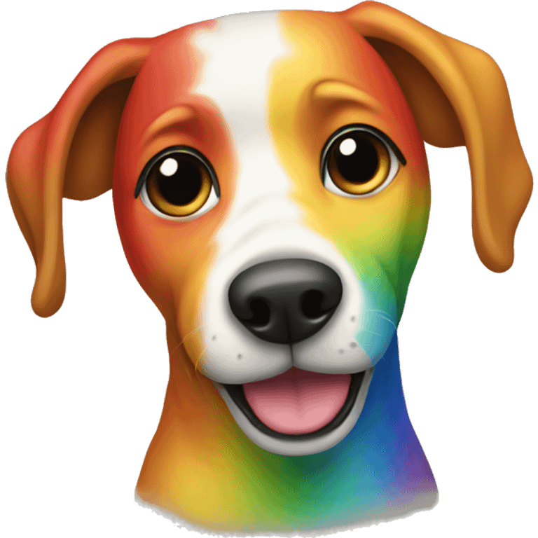 rainbow dog emoji