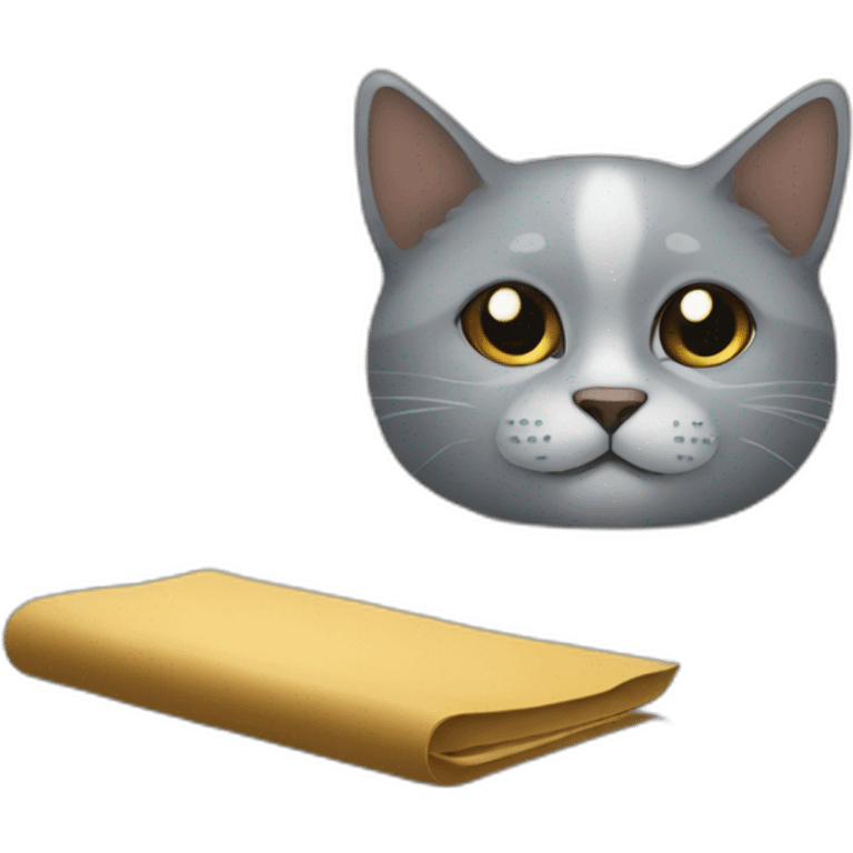 Chat sur une table emoji