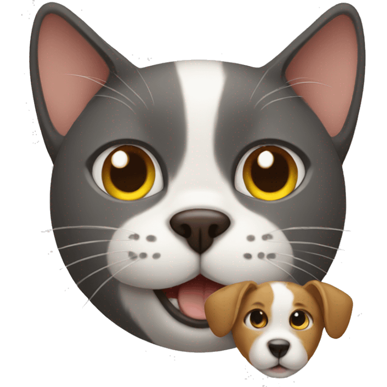 Cat with dog emoji