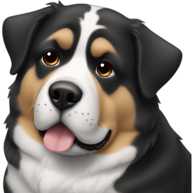 chonky dog black and white emoji