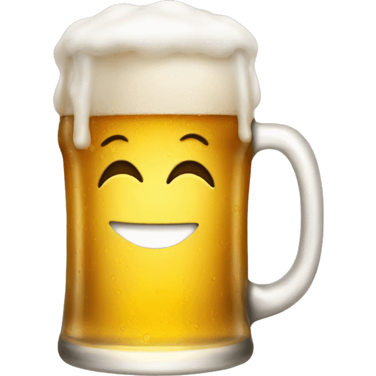 Smile face with a beer emoji