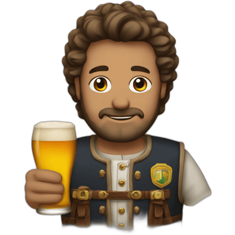 Marcon with beer emoji