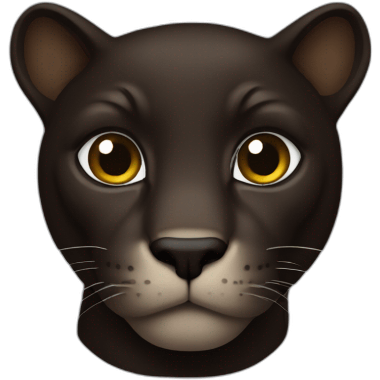 The panther is dark brown in color emoji