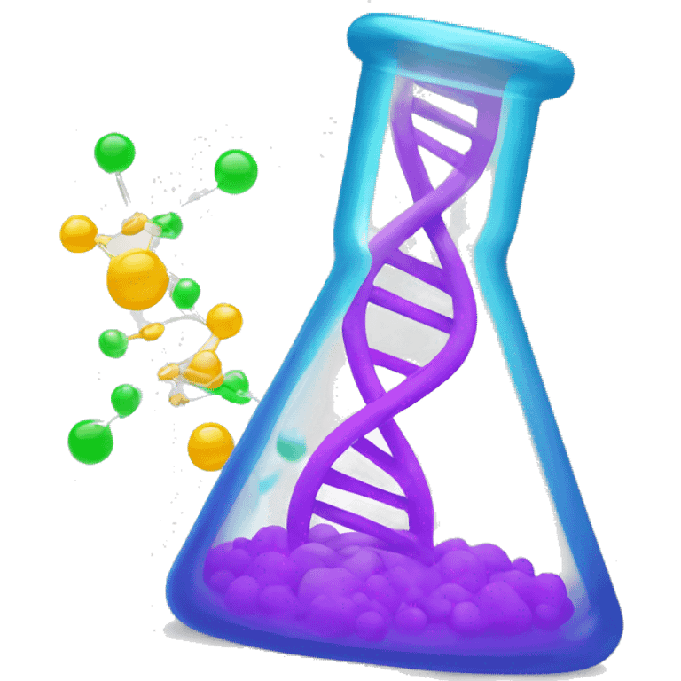 DNA in an Erlenmeyer flask emoji