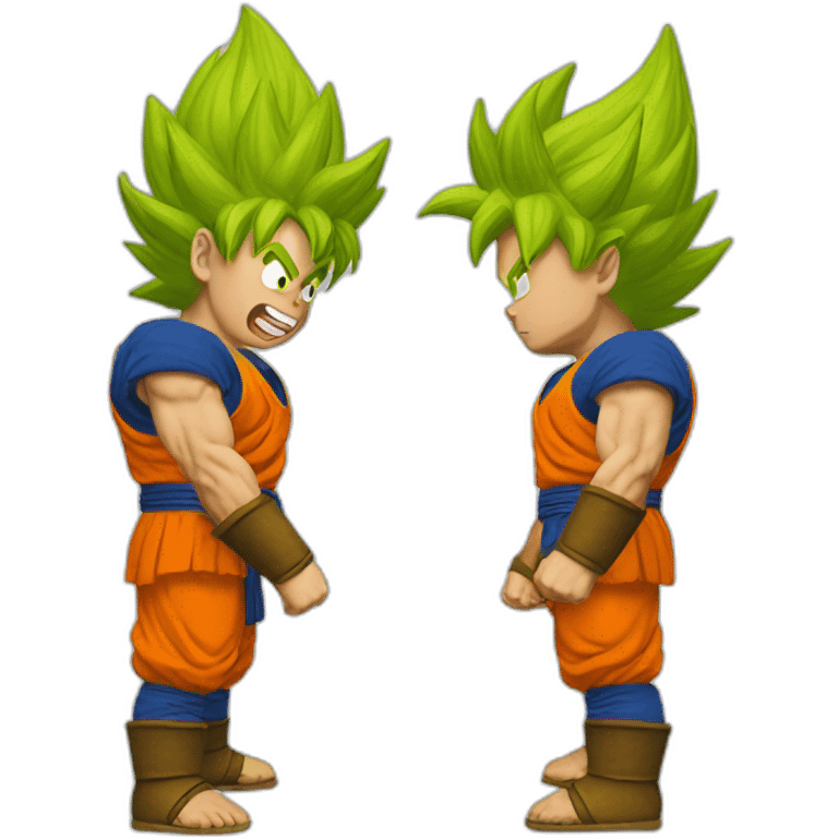 goku fighting with shrek emoji