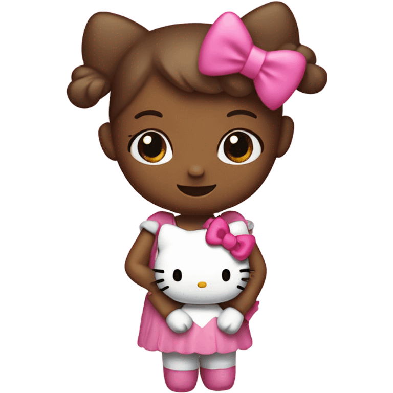 Hello kitty holding Pink herb nugget emoji