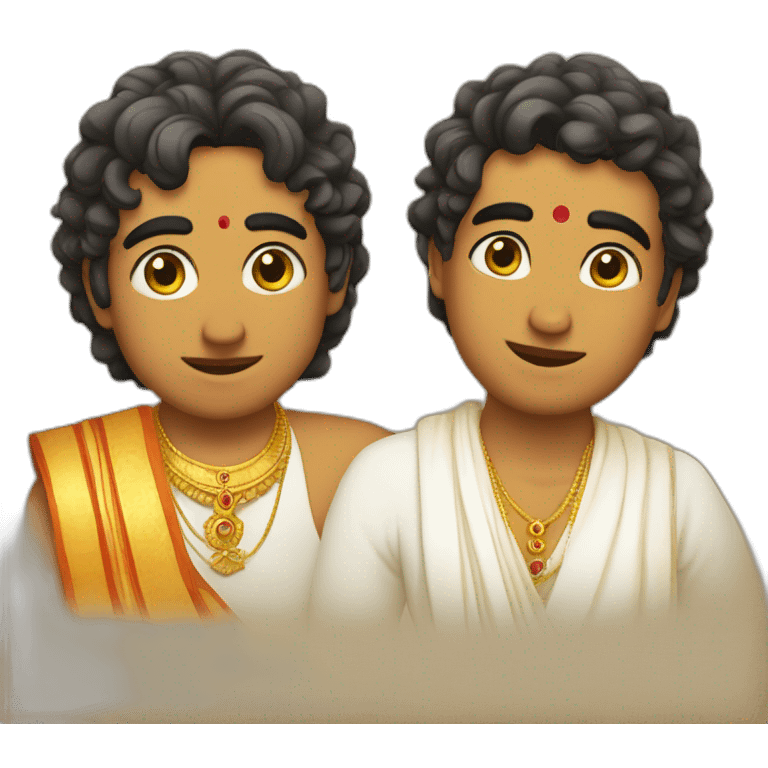 Krishna, subadra and balram they are together emoji