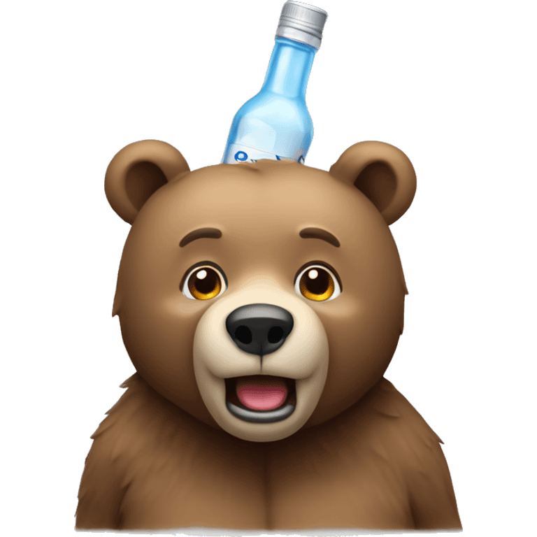 Bear with vodka emoji