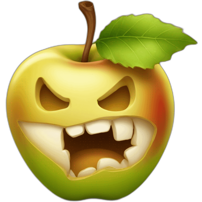 A bitten attractive poisonous golden apple  emoji