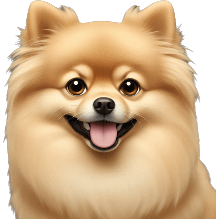 beige pomeranian  emoji