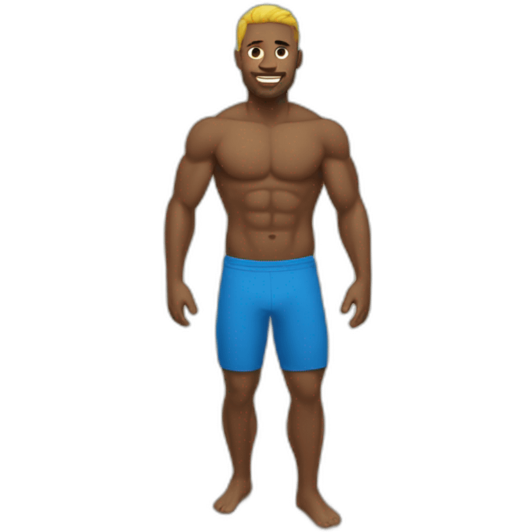 Athletic man on the beach emoji