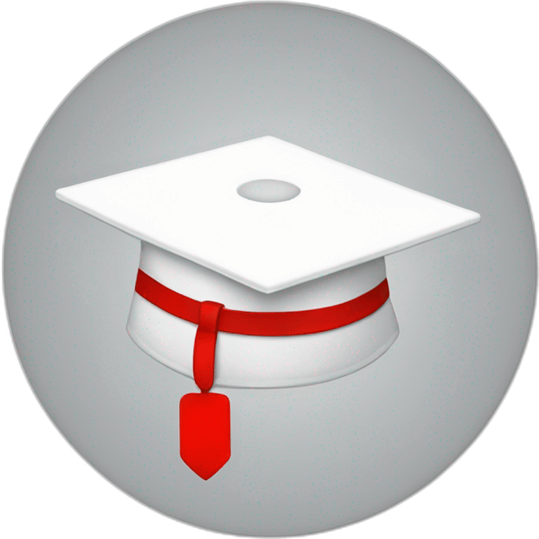 White Student cap with red medical cross  emoji