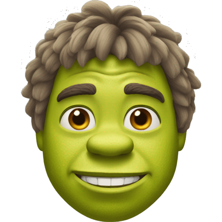 (shrek), with hair, beefy, Floridian emoji