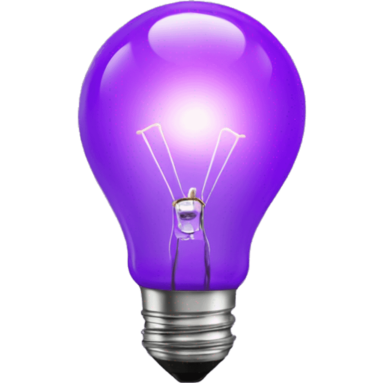 purple bulb glowing emoji