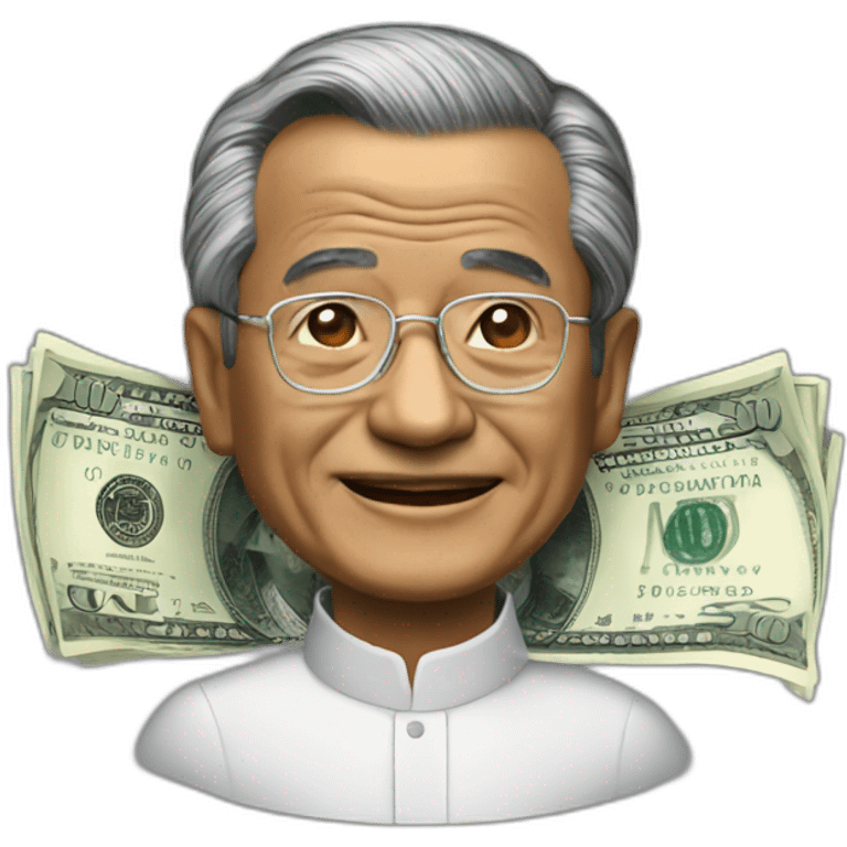 mahathir with money emoji