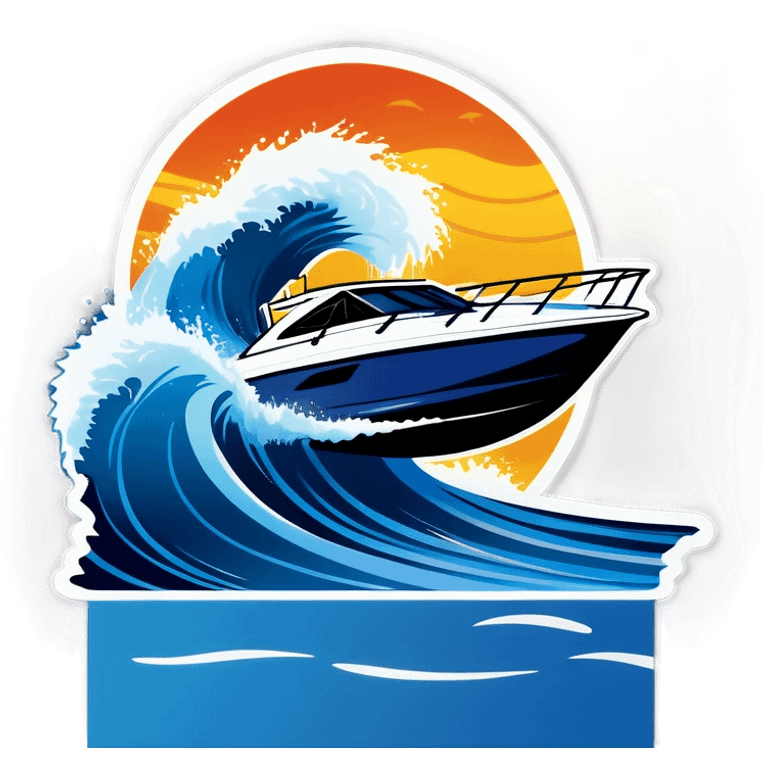 sport boat over wave emoji