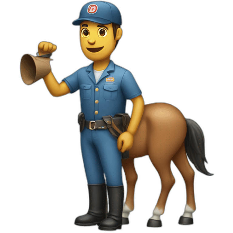 Horse mailman full body emoji