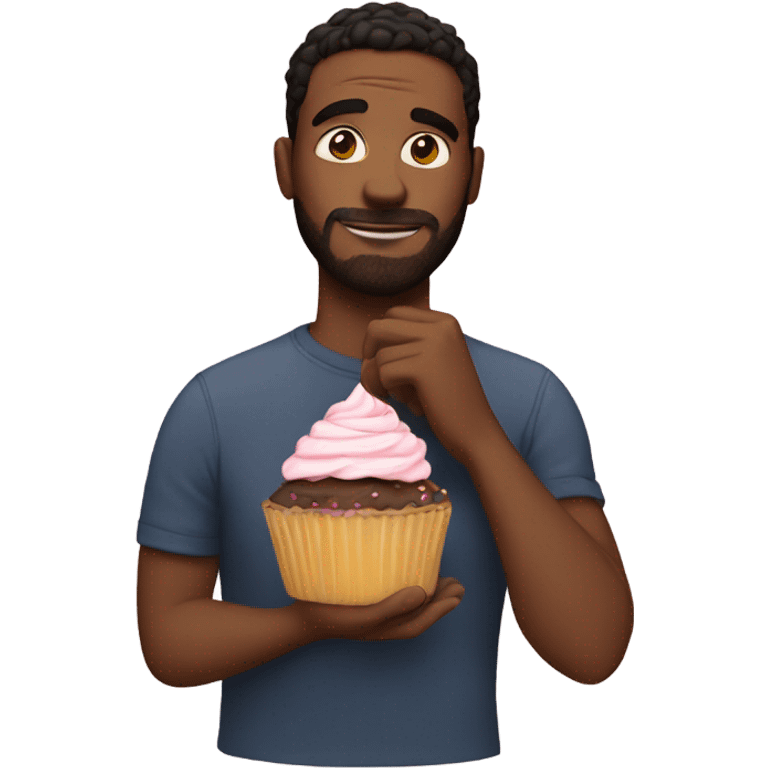 Chuck hugging a cupcake  emoji