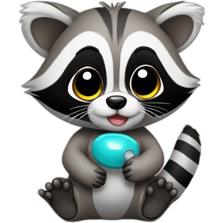 Baby Raccoon With Pacifier emoji