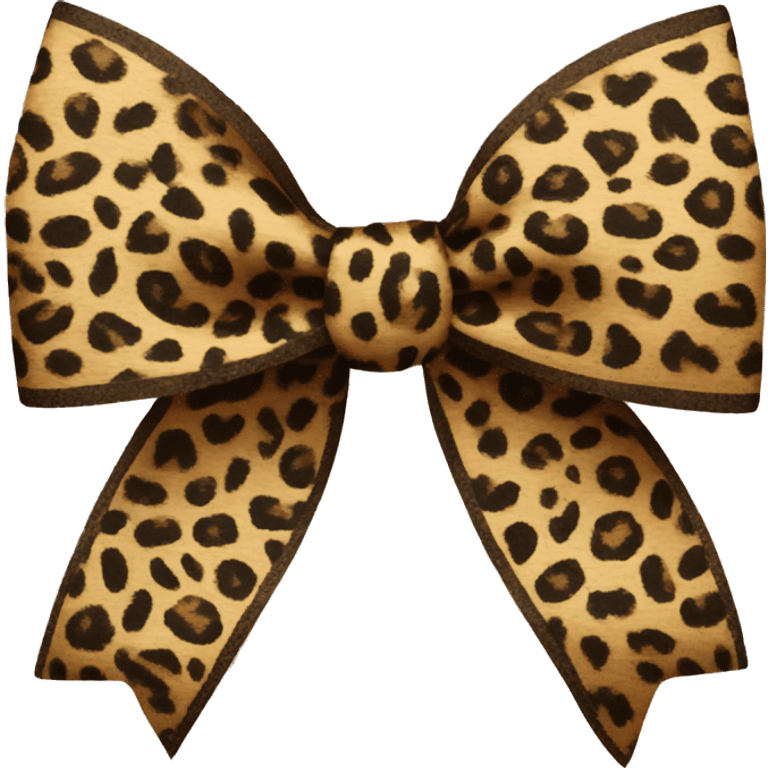 Leopard print bow emoji