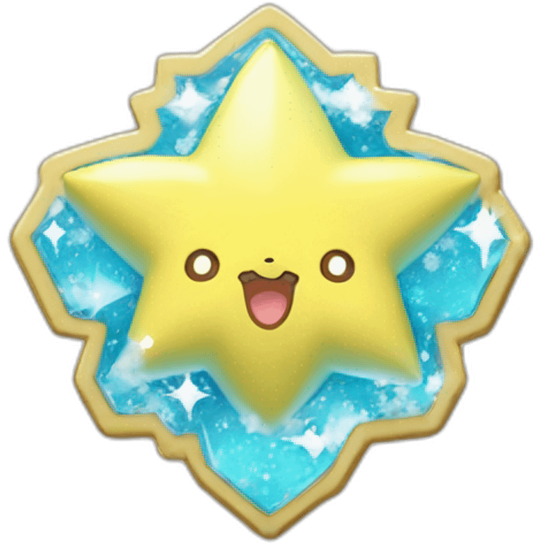 Pokemon Jirachi Badge Winter Slowflake GiftBox 2023 emoji