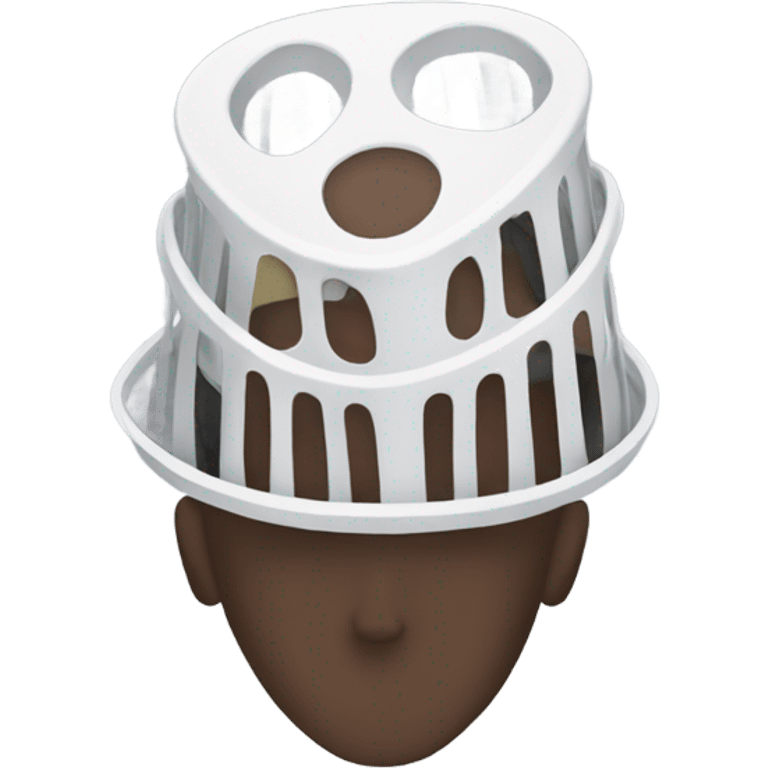 Laundry basket on man’s head emoji