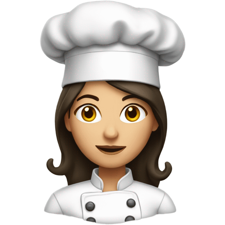 Brunette chef emoji