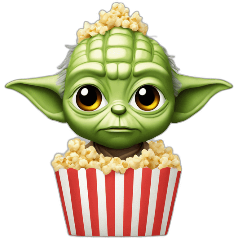 Yoda tiens popcorn emoji