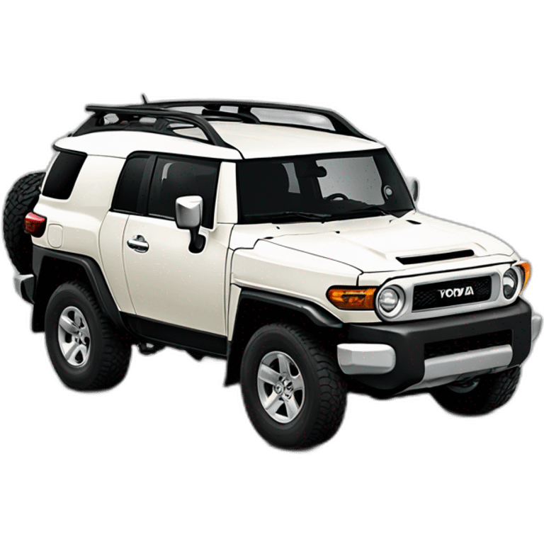 white toyota fj cruiser emoji