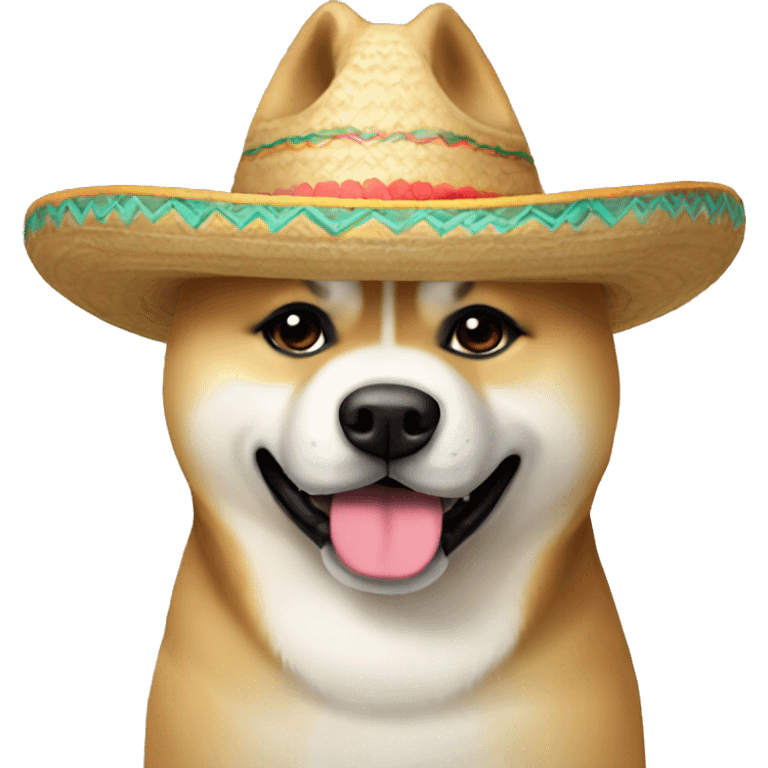 Akita with a sombrero emoji