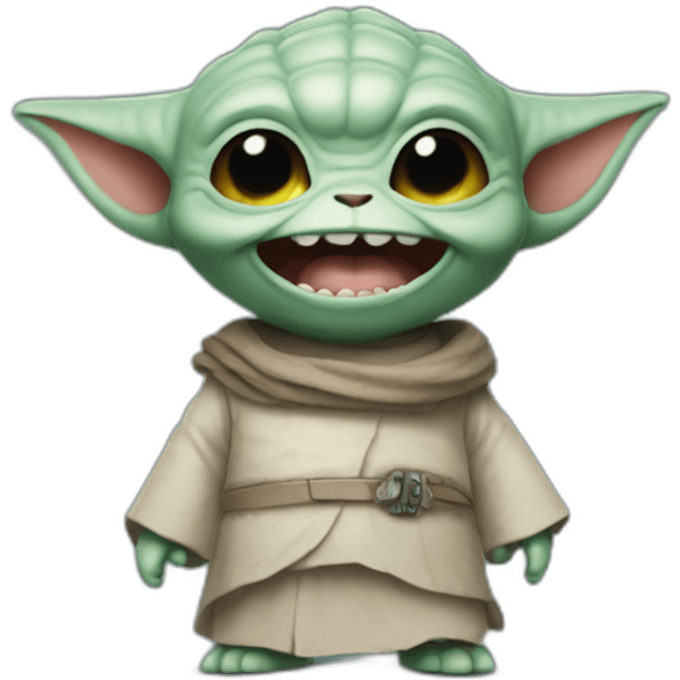 Grogu star war who laughs emoji