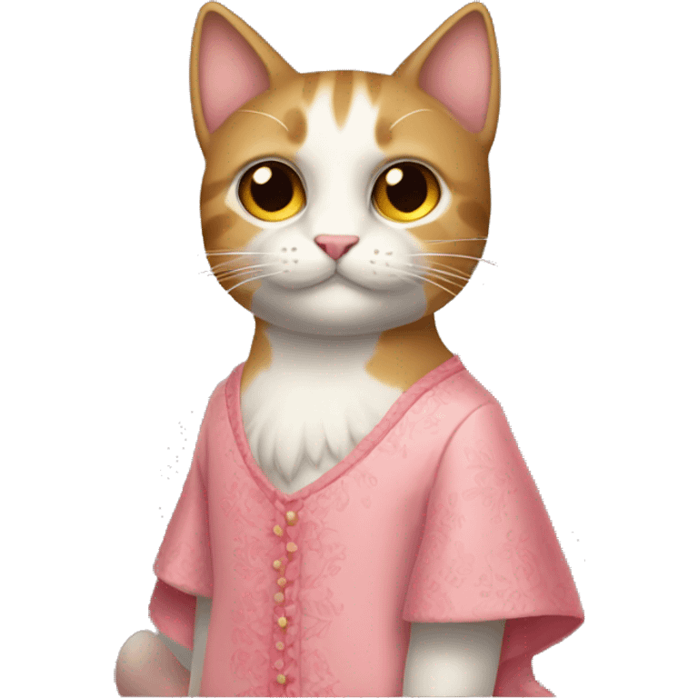 Gato con vestido emoji