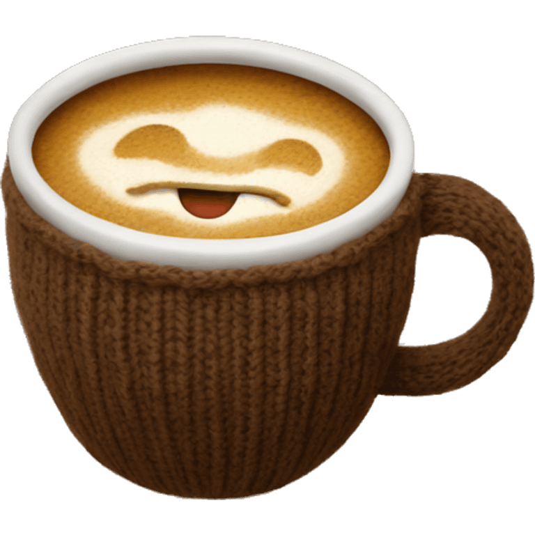 Coffee ad knitted emoji