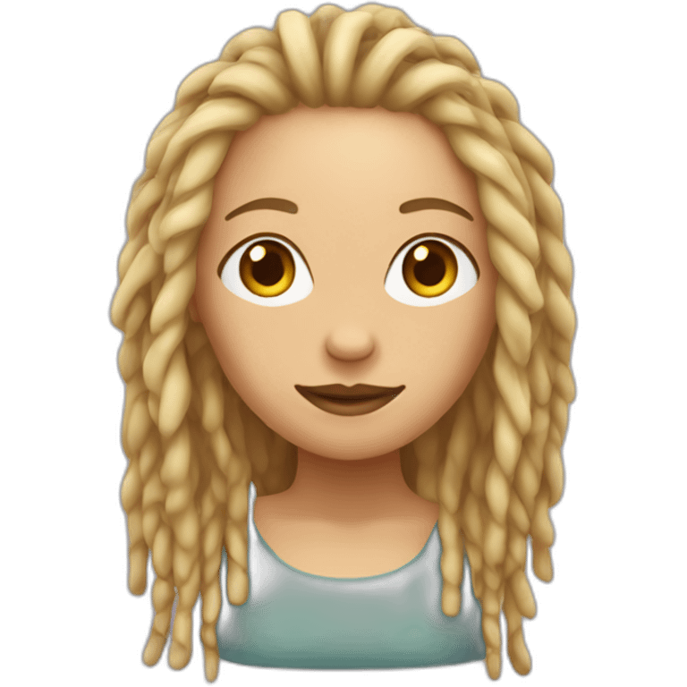 Vrouw met blonde dreads emoji