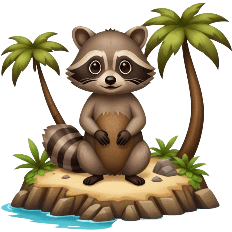 Island raccoon emoji