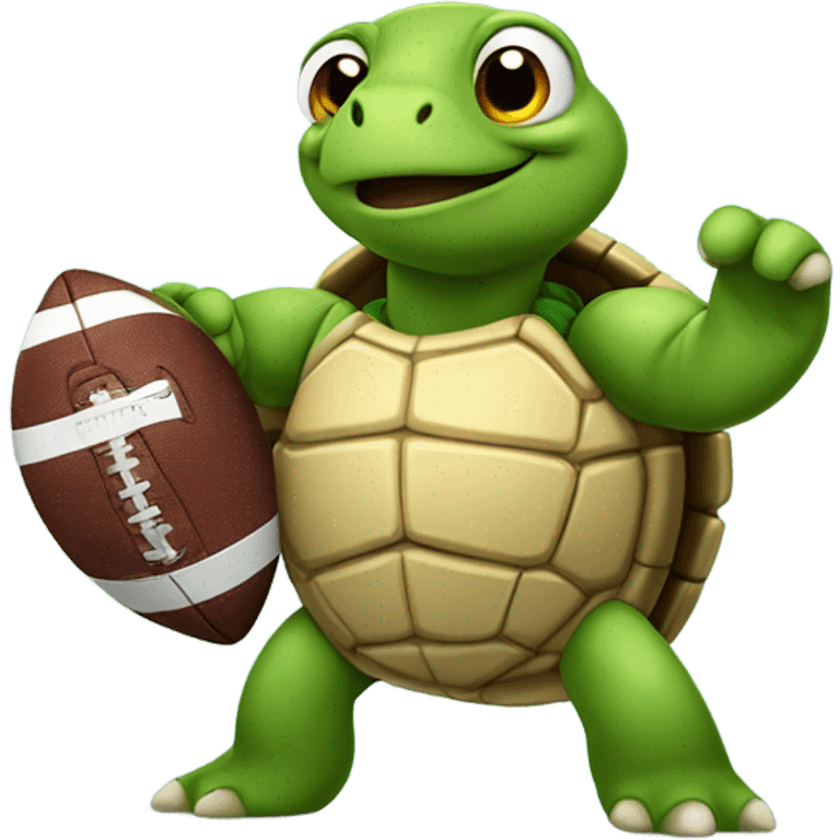  turtle throwing a football emoji