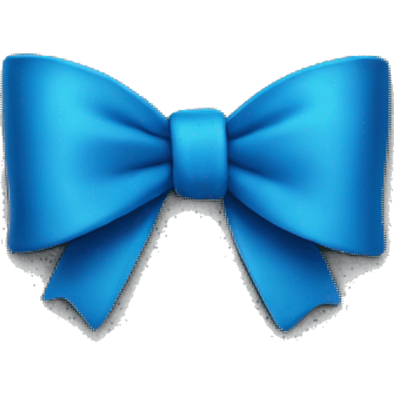 blue bow on black background emoji